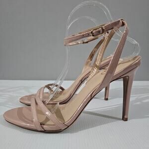 NEW Sam Edelman Gemmie Heel Womens 11 Beige Neutral Stiletto Strappy Sandal